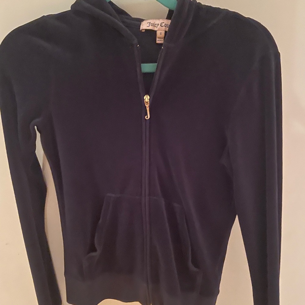 Y2k Juicy Couture Navy zipup sweatshirt